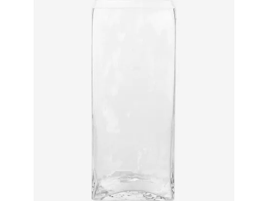 HABITAT - Vase rectangulaire en verre - 35 cm - Transparent - Nebuleuse