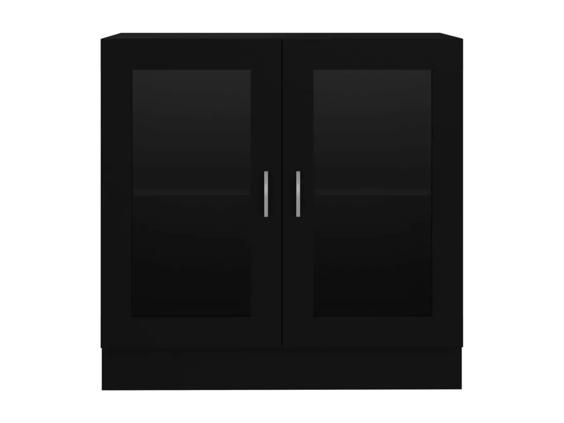 Armoire à vitrine Noir 82,5x30,5x80 cm Aggloméré