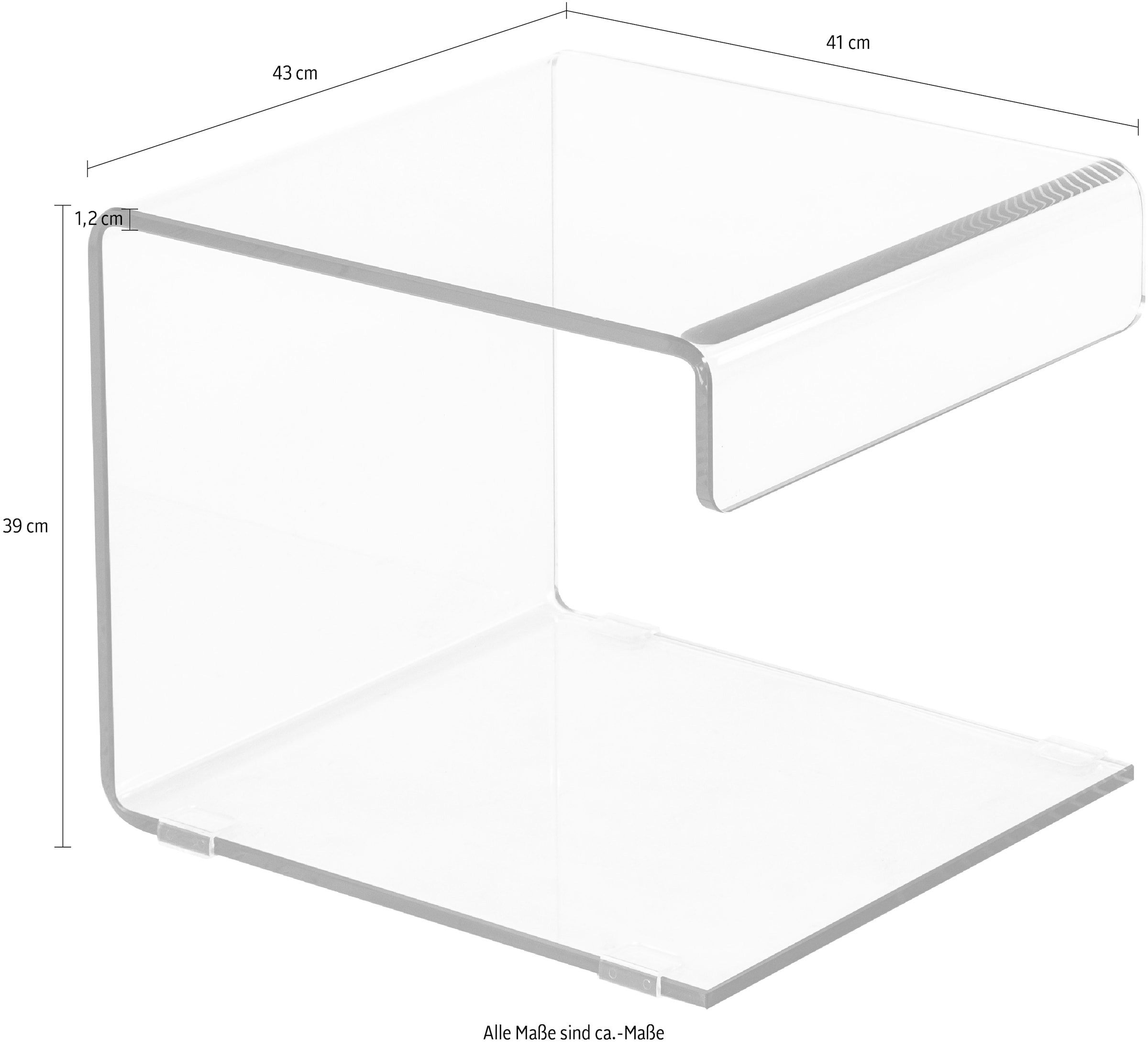 Paroli Beistelltisch Sicherheitsglas ESG