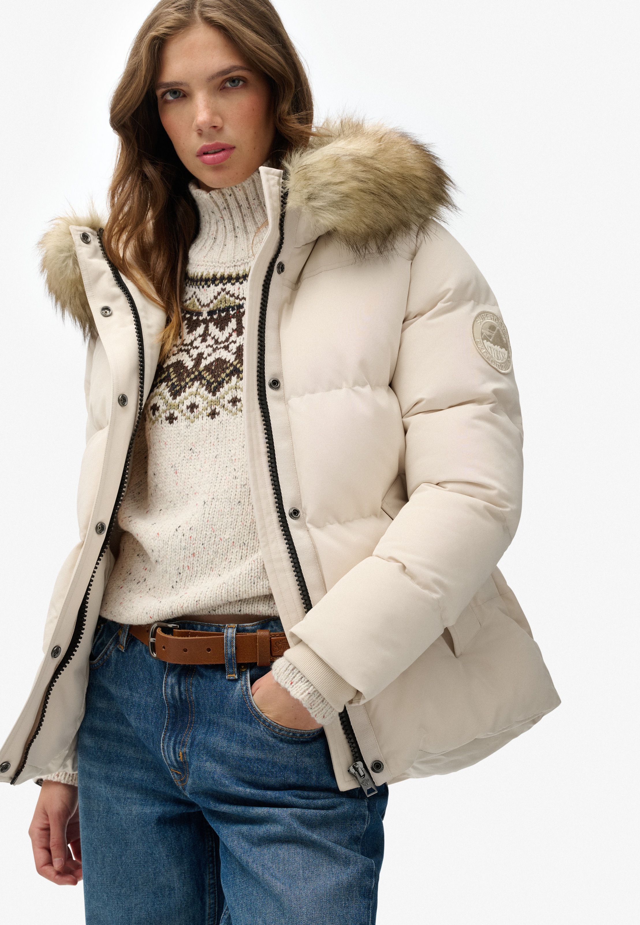 Superdry Steppjacke »EVEREST 5 BAFFLE PUFFER JKT« mit Kapuze