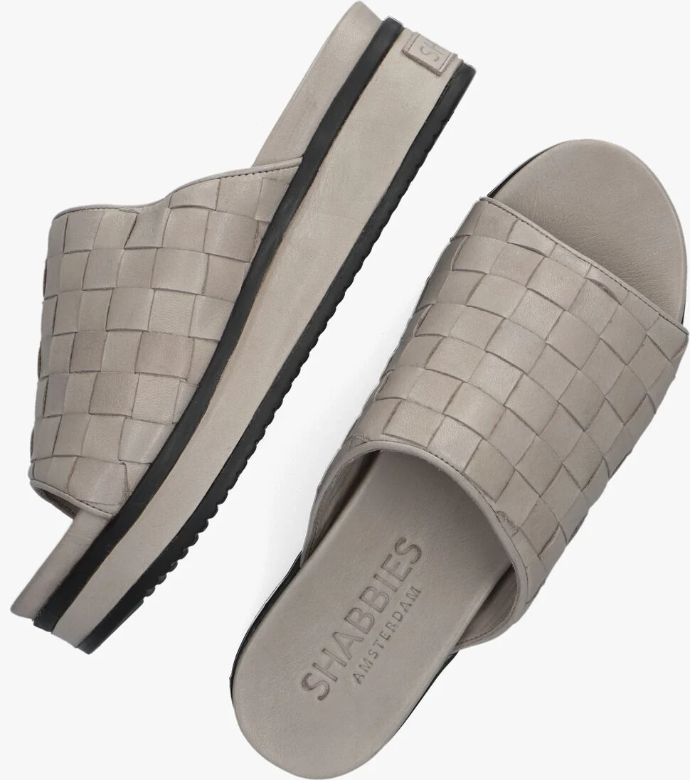 SHABBIES grijze shabbies slippers 170020260