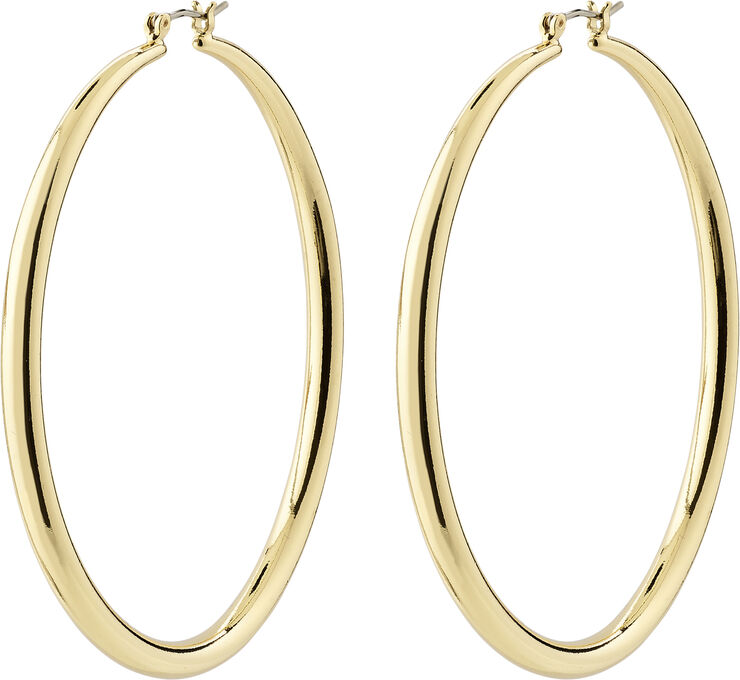 Pilgrim PRIYA recycled large hoop earrings gold-plated Guld