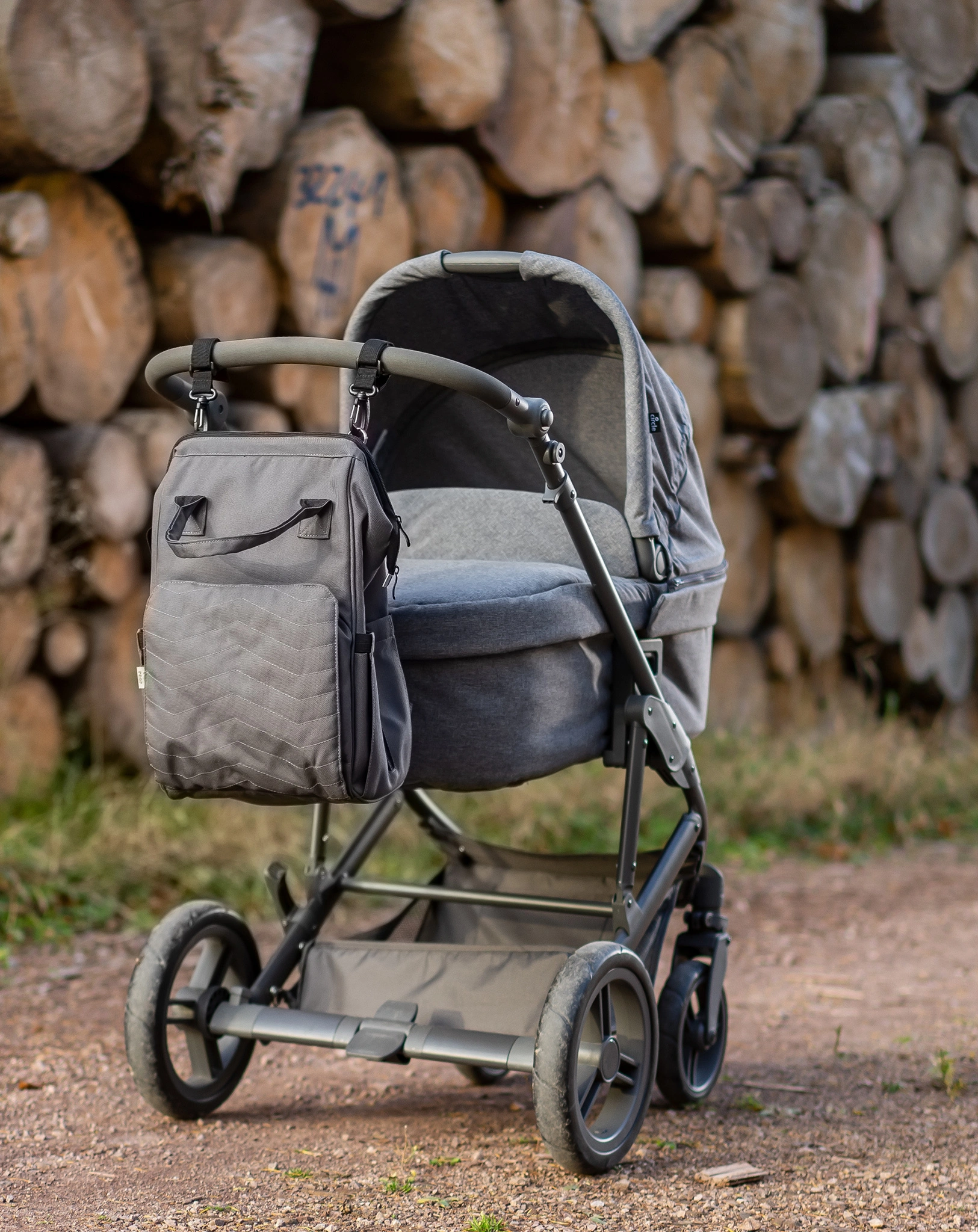 Wickelrucksack GROWING in grau
