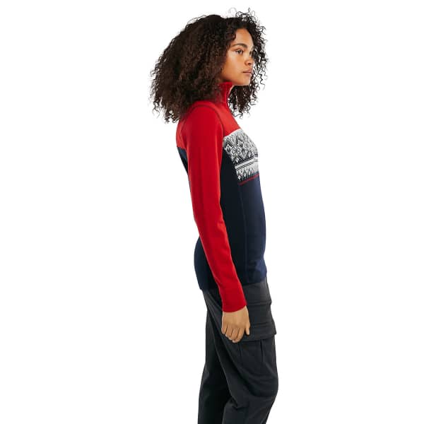 Pull DALE OF NORWAY MORITZ F BASIC SWEATER RASPBERRY NAVY OFFWHITE