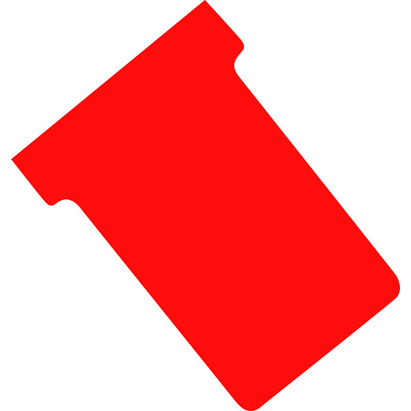 100 fiches T indice 2 coloris rouge