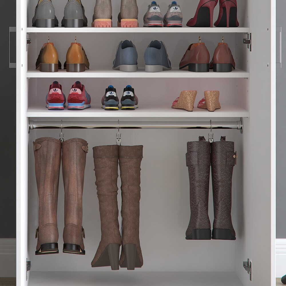 VICCO Schuhschrank TORGE Weiß - Wandschrank Stiefelschrank Schuhe Schuhregal