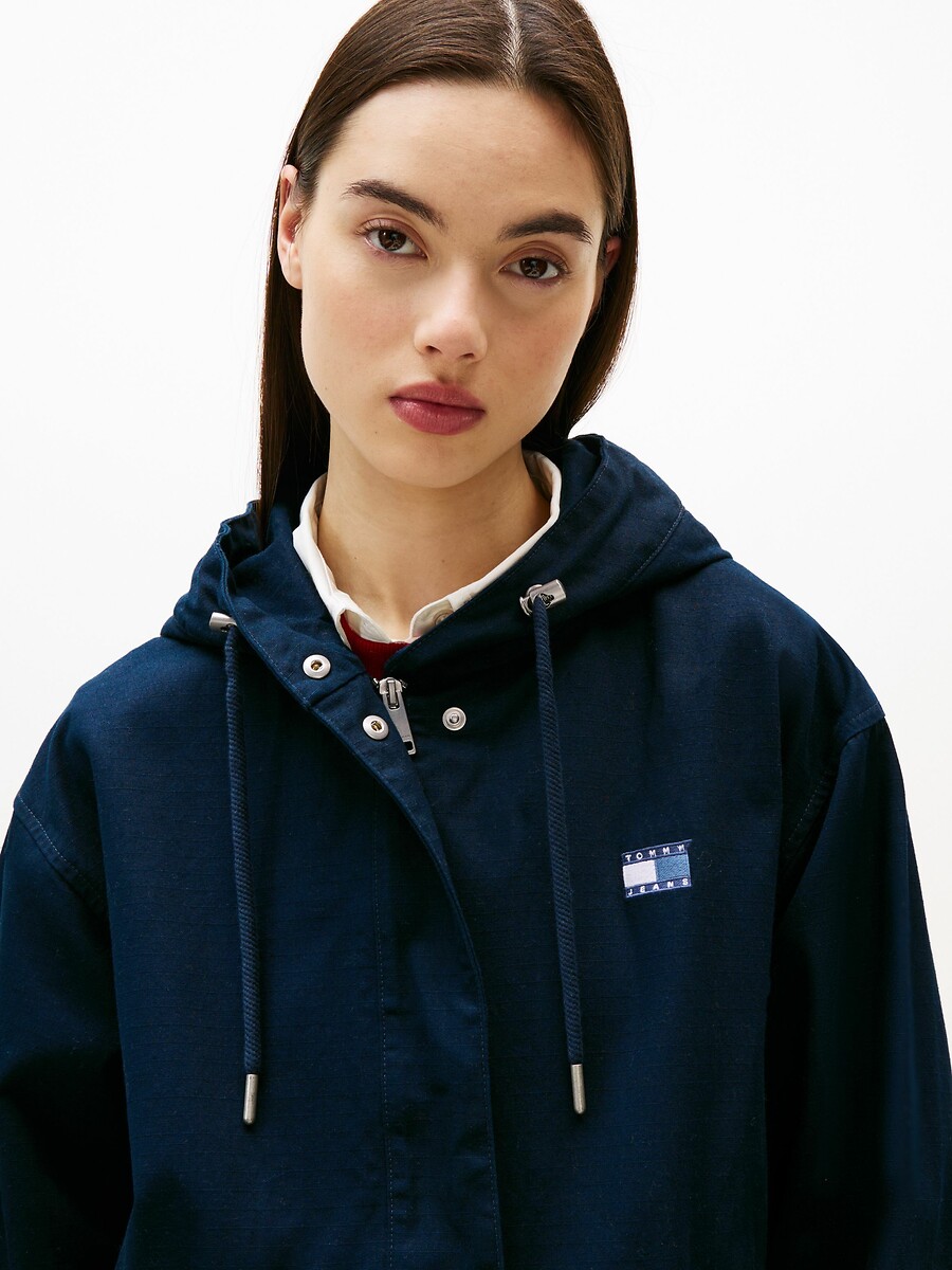 TOMMY JEANS<br>Casaco midi ajustado com capuz