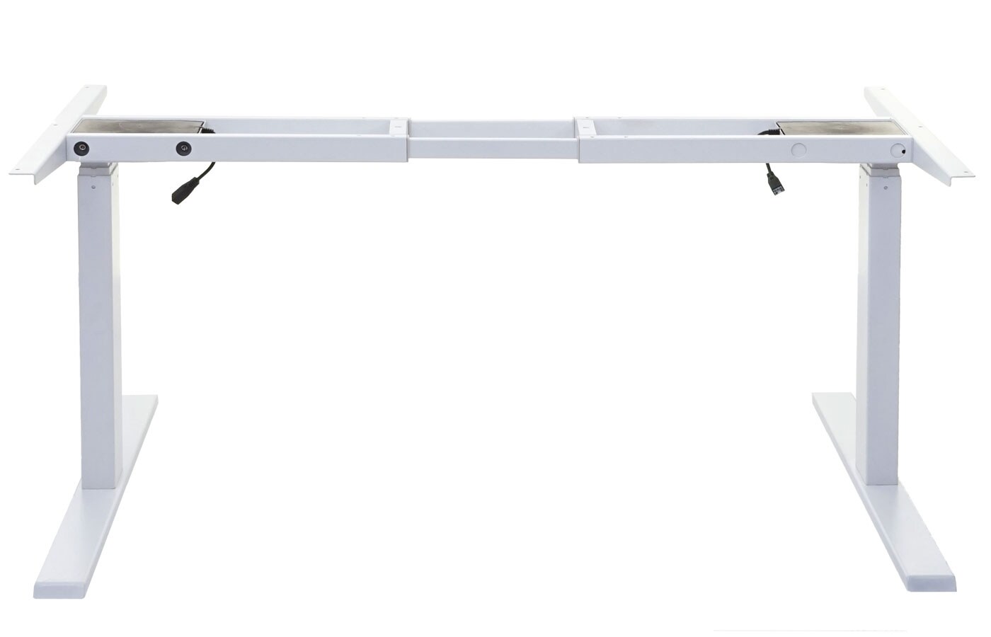 Gestell MCW-D40, variables Tischgestell für Schreibtisch, elektrisch höhenverstellbar Memory 29kg ~ weiß