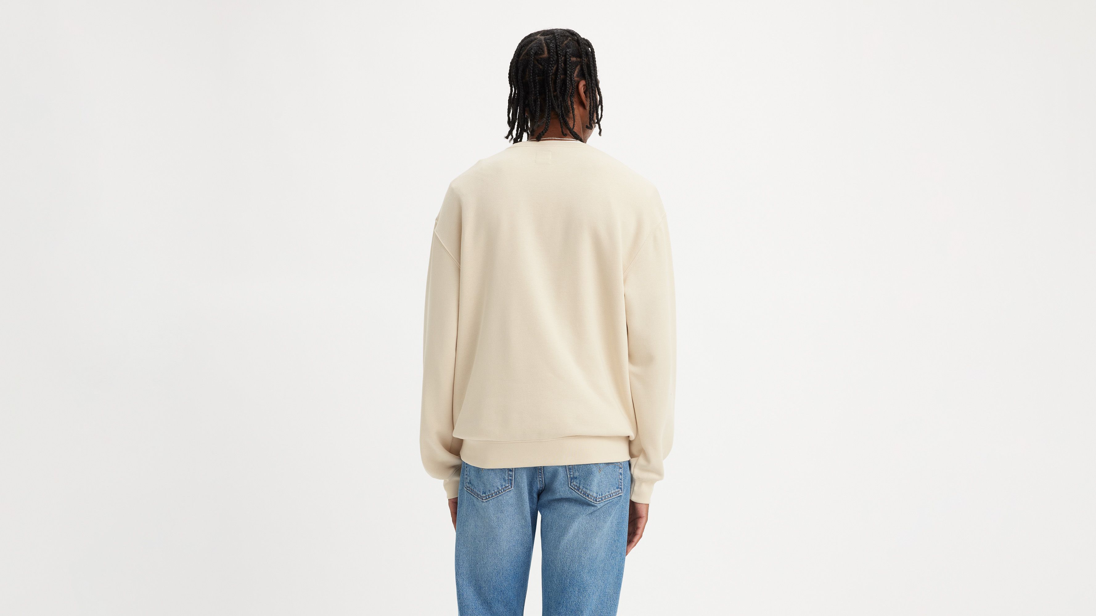 Sweat-shirt col rond graphique Relaxed - Batwing Crew Fog - Cream