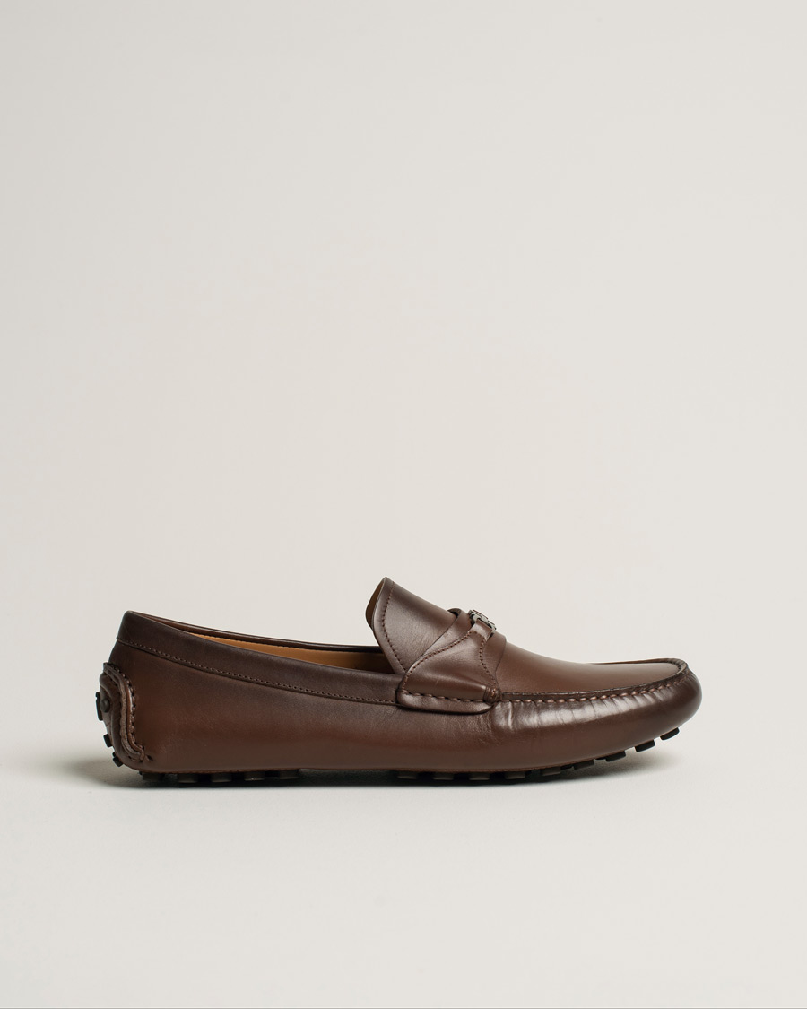 Ferragamo Driver Gancini Ornament Brown Calf UK8,5 - EU42,5