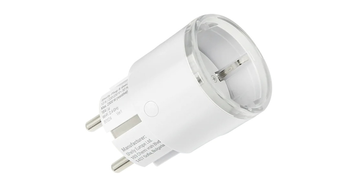 ShellyPlug S Gen3 slimme wifi stekker  (Wit, Matter, Wifi, Bluetooth)