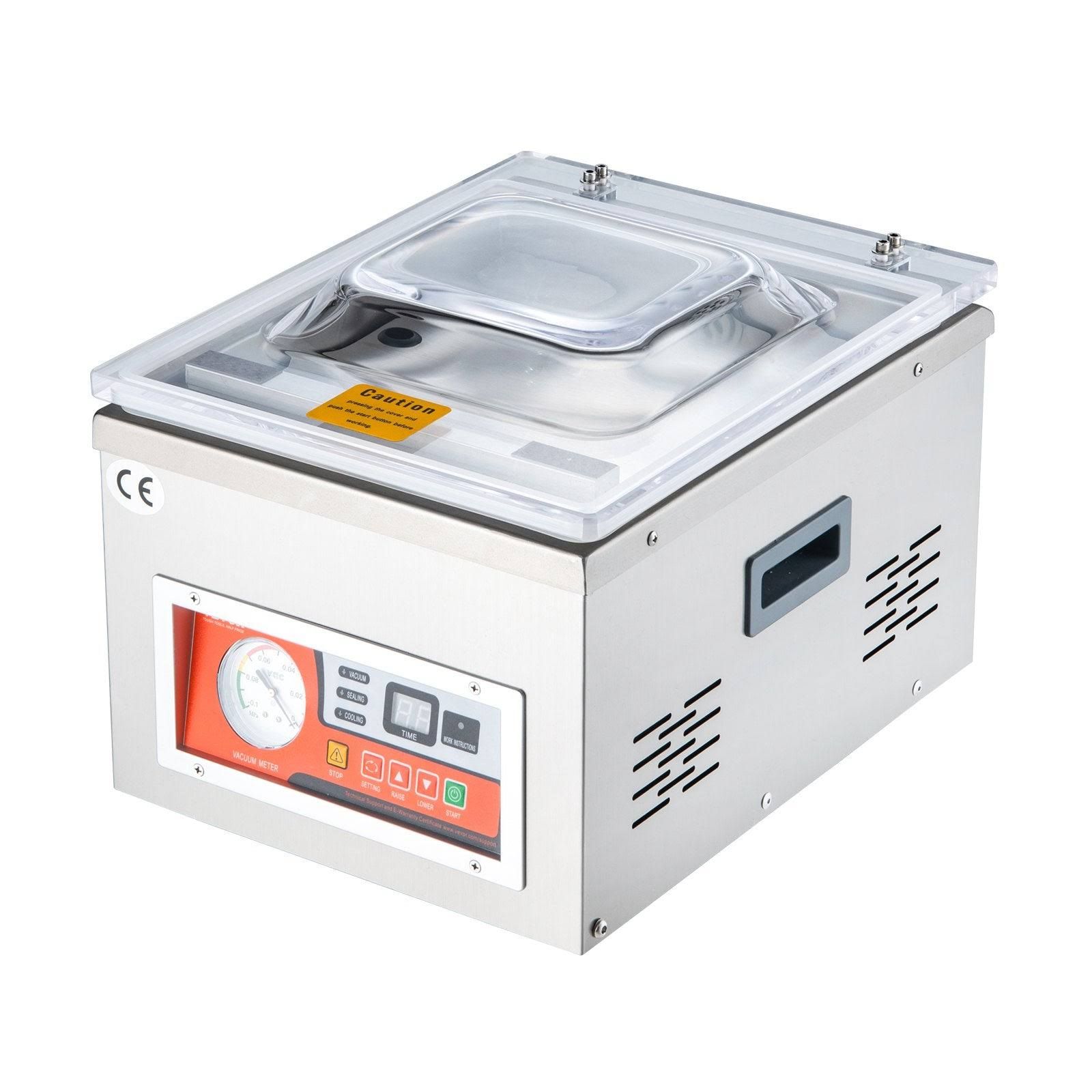 VEVOR Vakuumierer DZ-260A Kompakter Profi-Kammervakuumierer 180W Motor