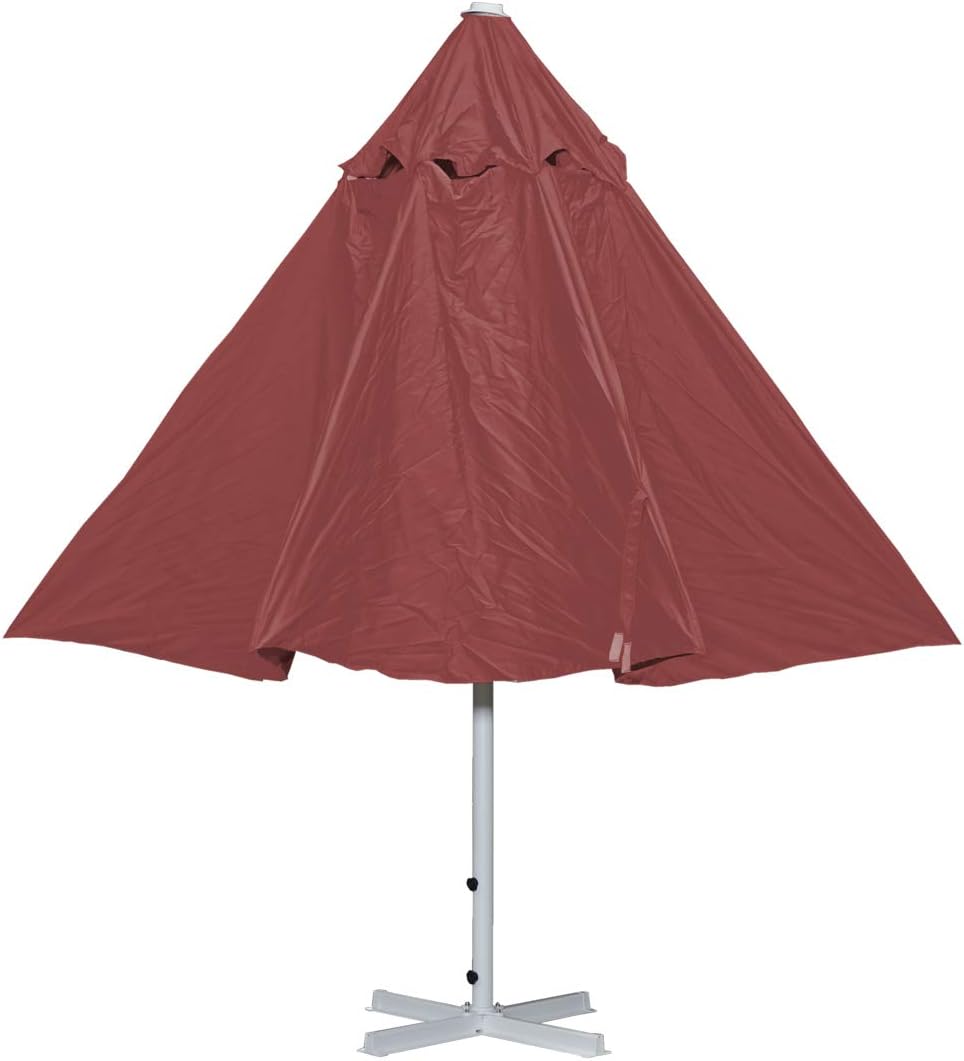 Mendler Sonnenschirm Meran II, Gastronomie Marktschirm, Ø 5m Polyester/Alu Mast weiß 28kg ohne Ständer