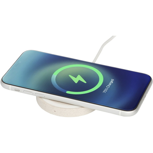 EgotierPro 124136 - Tapis de charge à induction Naka de 5 W en paille de blé