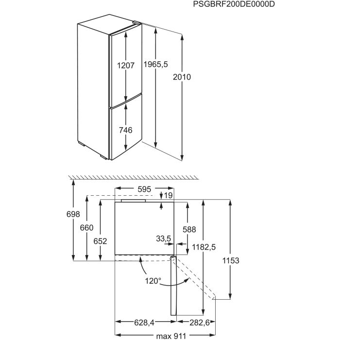 AEG Kühl-Gefrier-Kombination Serie 8000 Cooling 360° RCB732E5MB