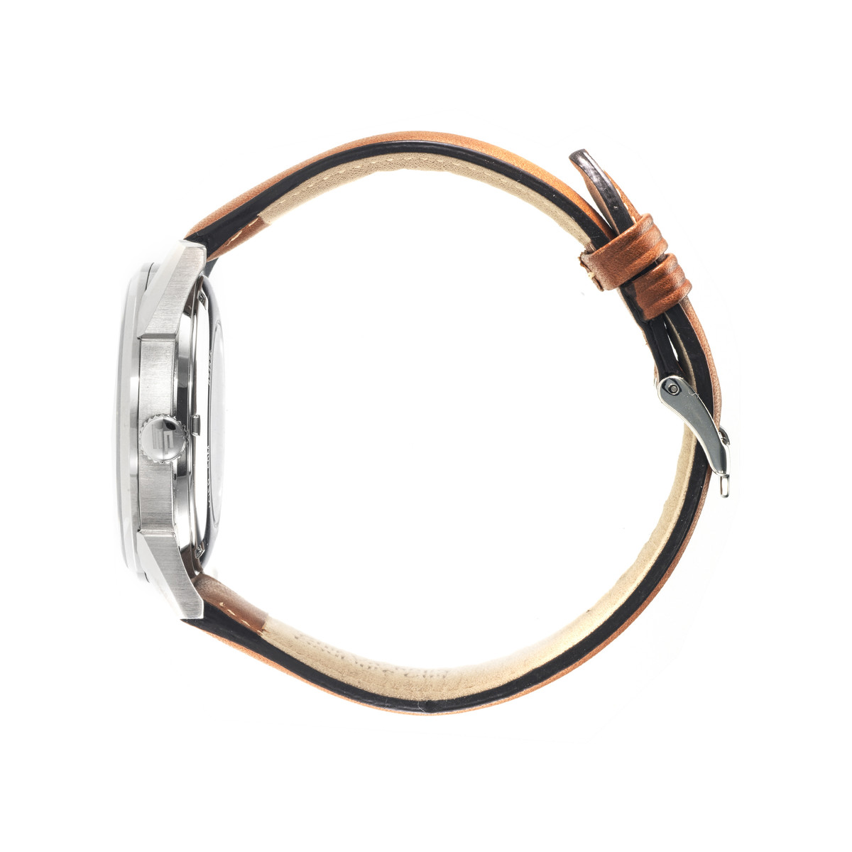 Montre Lip homme acier cuir marron