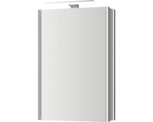 Jokey Singlealu spiegelkast, 45 x 15,5 x 71,3 cm, aluminiumkleurig, 1-deurs, LED, IP20