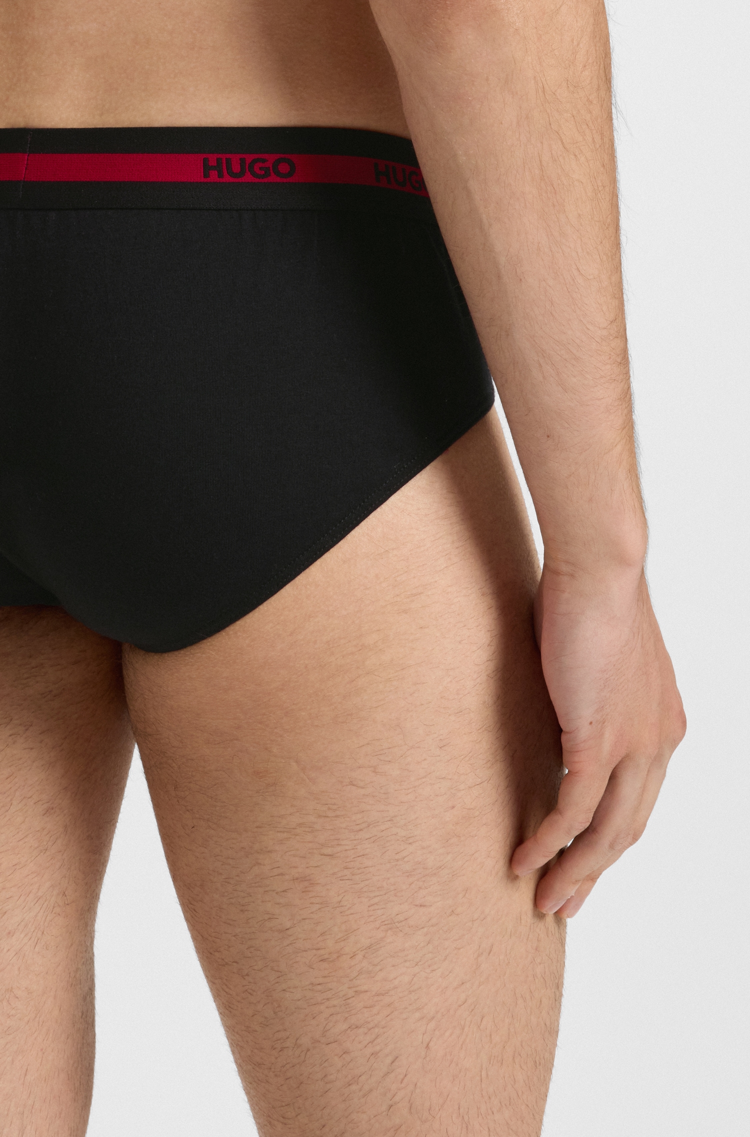 HUGO Underwear Slip »HIPBR TRIPLET PLANET«, aus Stretch-Baumwolle, mit Logo-Streifen am Bund