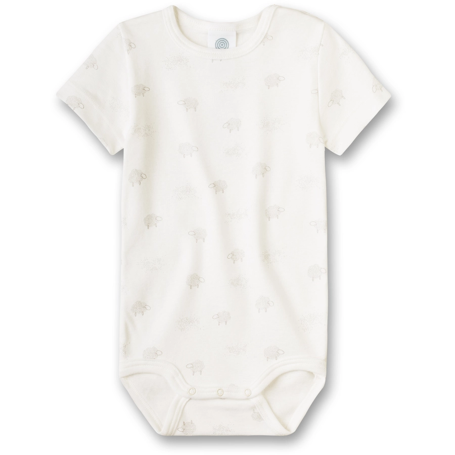 Sanetta Kurzarmbody Little Sleepy Sheep broken white