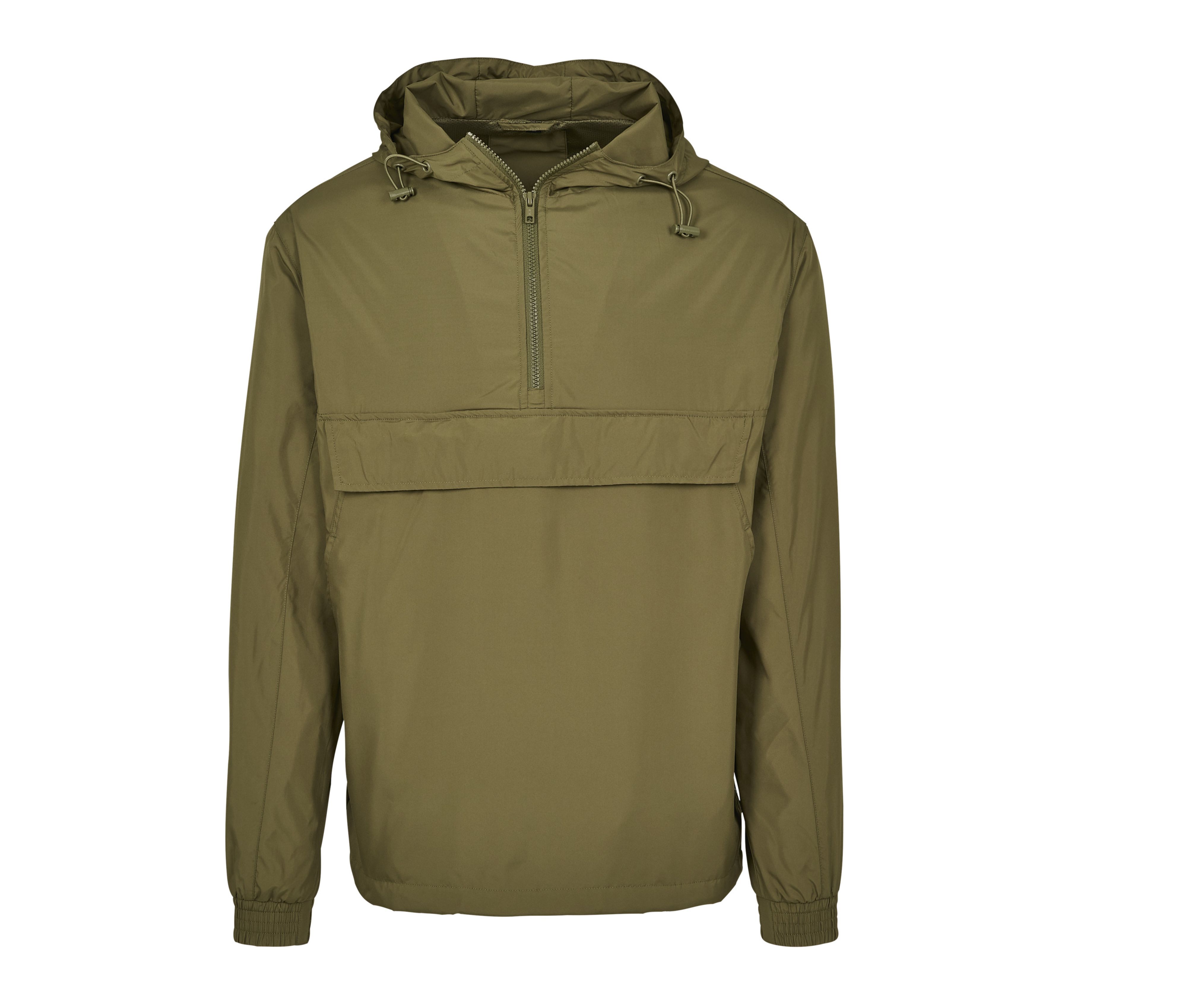 BUILD YOUR BRAND BY096 - Veste Homme Demi-Saison à Zip et Capuche