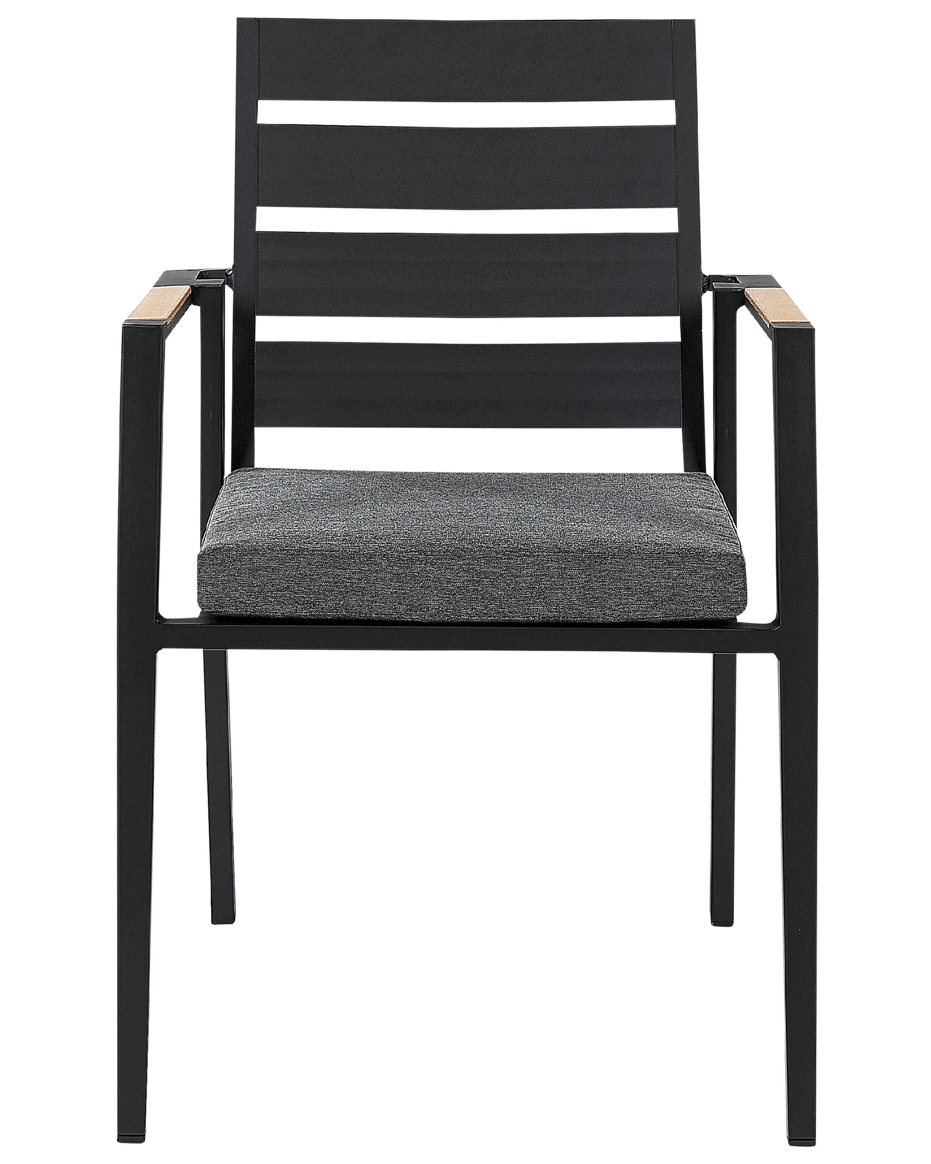 Set van 4 stoelen met zitkussen TAVIANO Metaal Zwart
