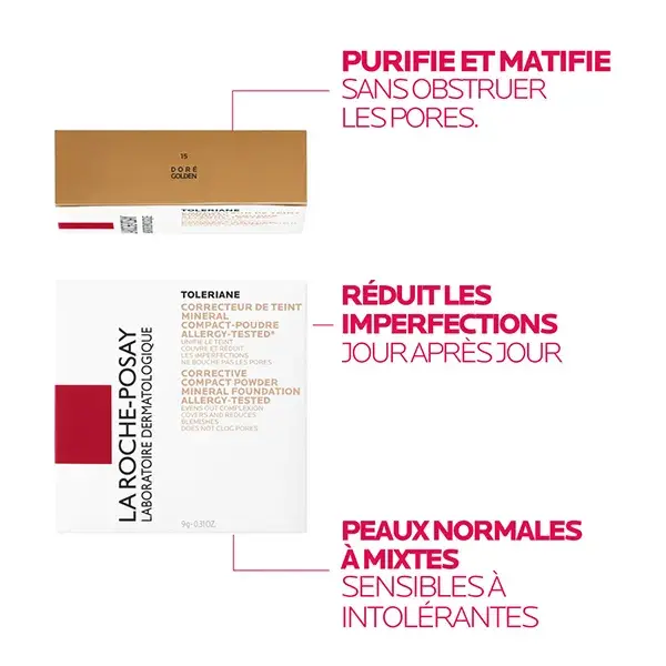 Base Mineral La Roche-Posay Toleriane FPS 25 nº 15 Bege Dourado 9,5g