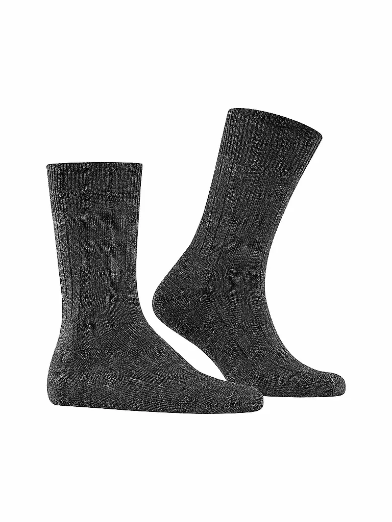 FALKE Herren Socken Teppich im Schuh antrachite mel. grau
