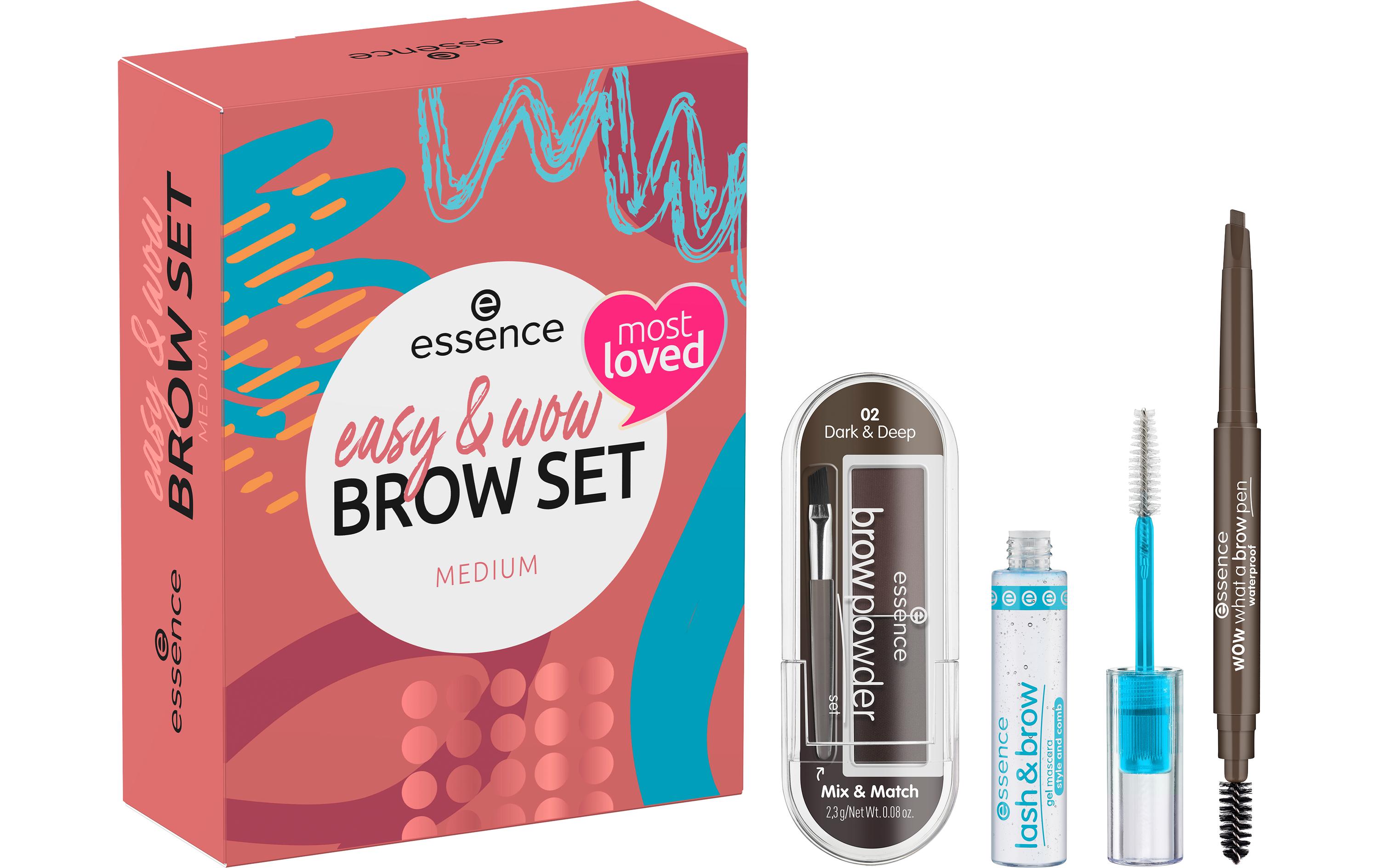 Geschenkset easy & WOW brow set mediumSet mit drei Brow-Produkten für perfekt gestylte braune bis dunkelbraune Augenbrauen