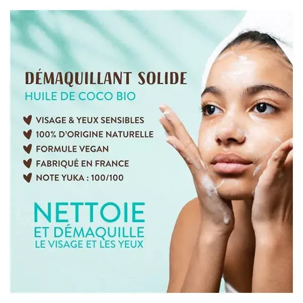 Lovea - Demaquilante Sólido - Óleo de Coco Orgânico - Olhos Sensíveis 50g