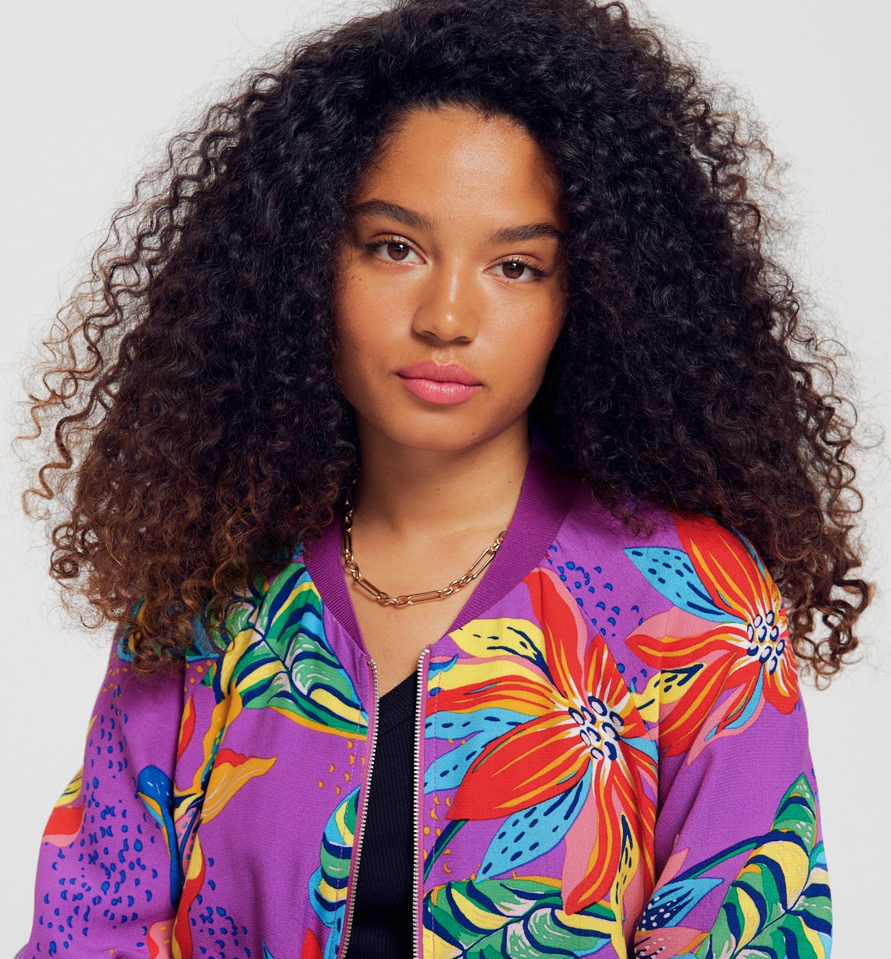 Bomber imprimé Femme - Imprimé violet