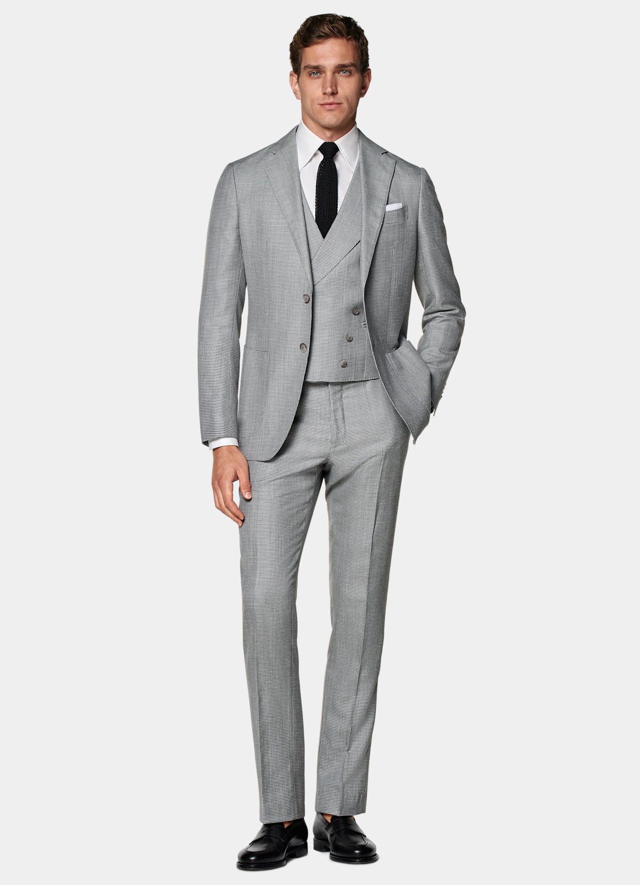 Costume trois pièces Havana coupe Tailored gris clair