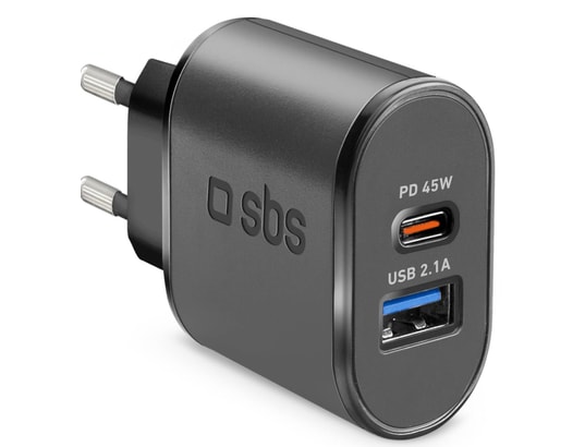 SBS - Chargeur secteur 45 W - Recharge ultra rapide PD