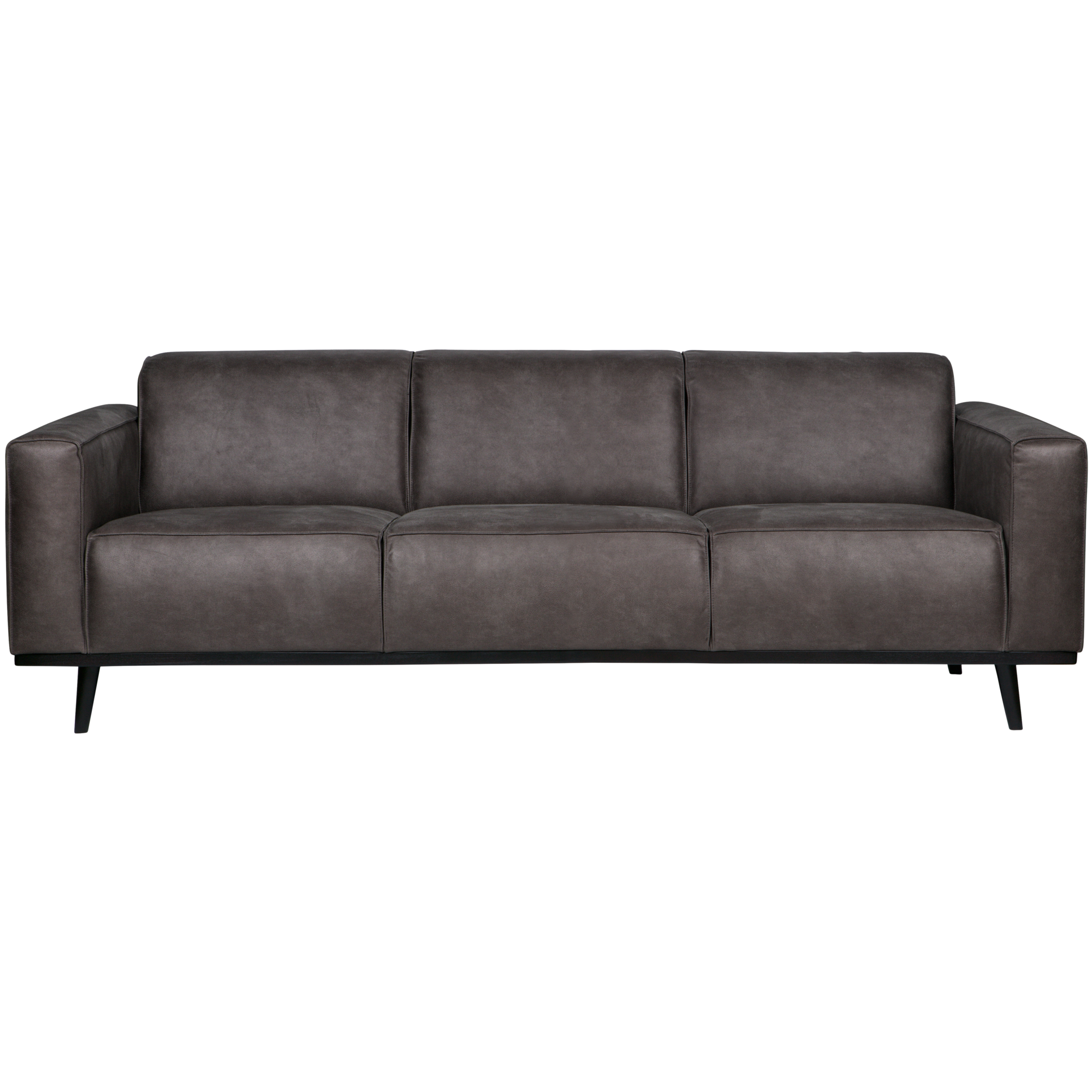 3-zits bank Statement Statement 3-zits Bank - 230 cm - Lederlook - Donkergrijs