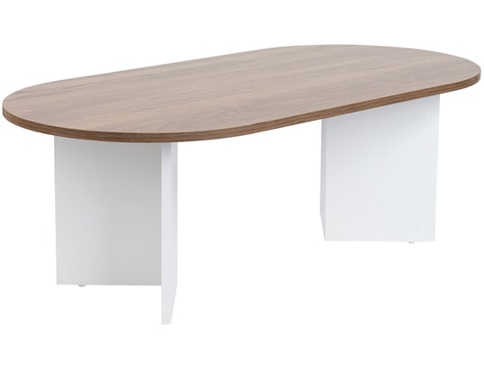 CONCEPT1 - Table basse Sable noyer blanc 119 x 60 x h40cm