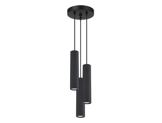 SOLLUX LIGHTING - Suspension Lampe suspendue karbon 3p noir