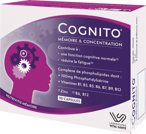 Cognito Mémoire Et Concentration 90 Capsules