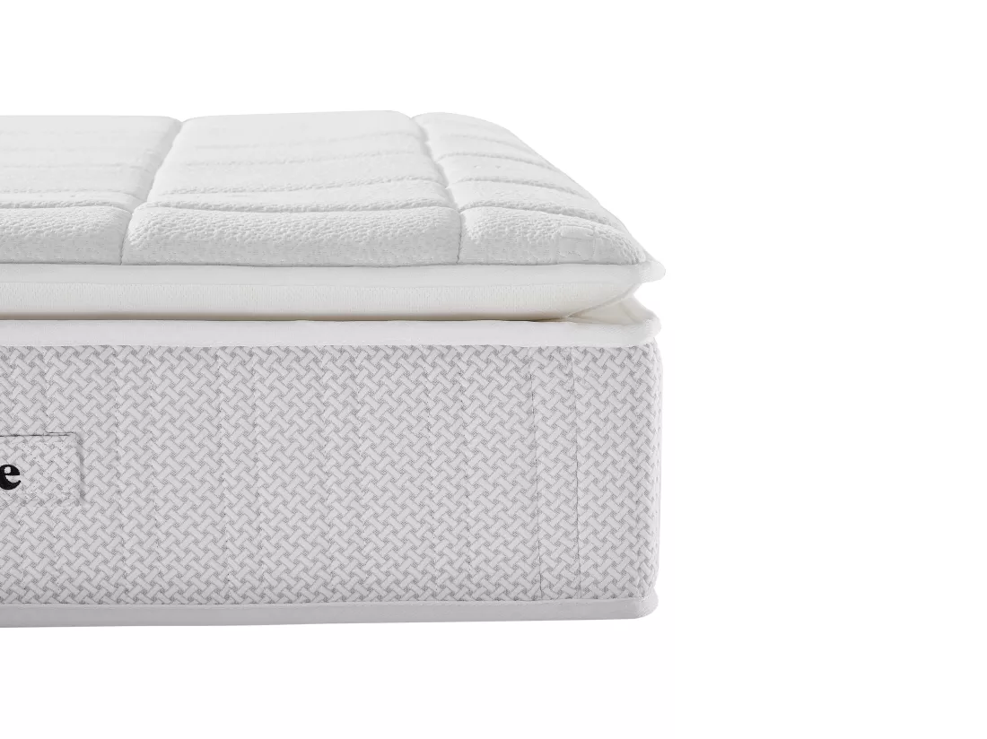 Ensemble 160 x 200 cm sommier tapissier + matelas hybride ressorts ensachés accueil nano ressorts + mémoire de forme ép.32cm - IPOH de YSMÉE