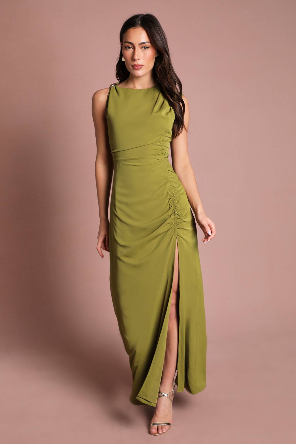 Coast Robe Midi Sans Manches Froncée Avec Détail Boucle