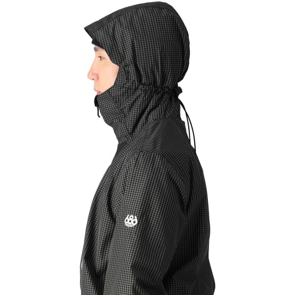 Veste snowboard 686 MENS GHOST 2.5L ANORAK BLACK GRID COLORBLOCK