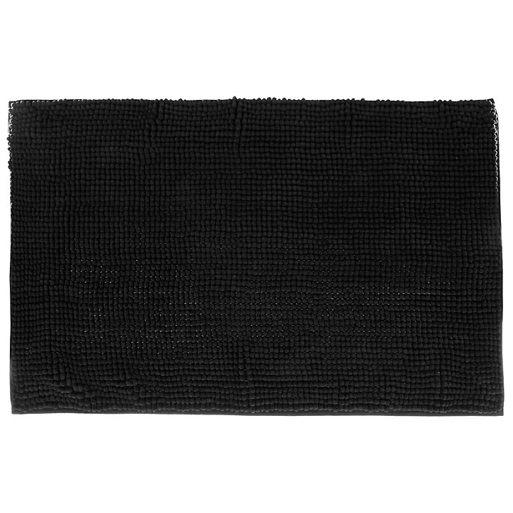 Tapis de bain en polyester, noir, L.80 x l.50 cm, 5Five Colorama