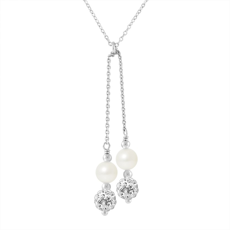 Collier DUO - Perles de culture d'eau douce - Argent 925