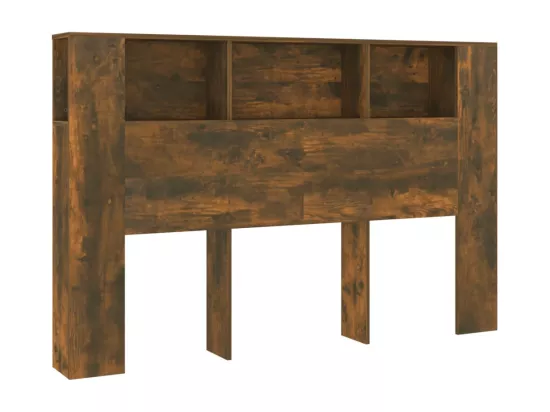 Armoire de tête de lit Chêne fumé 160x18,5x104,5 cm