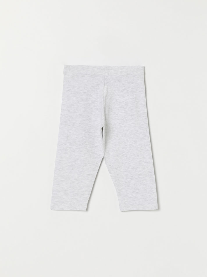 Conjunto de 6 calças legging capri básicas - Cinza Mesclado