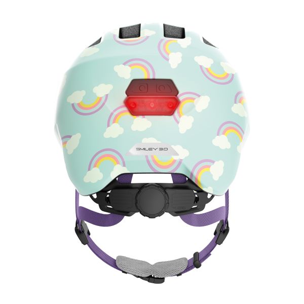 Abus Smiley 3.0 LED Helm Blue Rainbow Mt. S