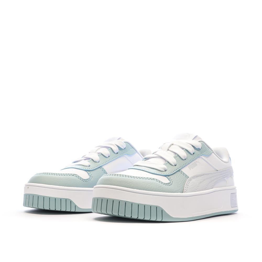 Puma Baskets Blanches/Vert Fille Puma Carina 04
