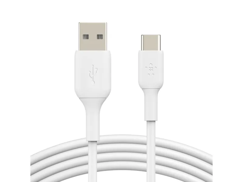 Belkin BoostCharge - USB-kabel - 24 pin USB-C (han) til USB (han) - 3 m - hvid
