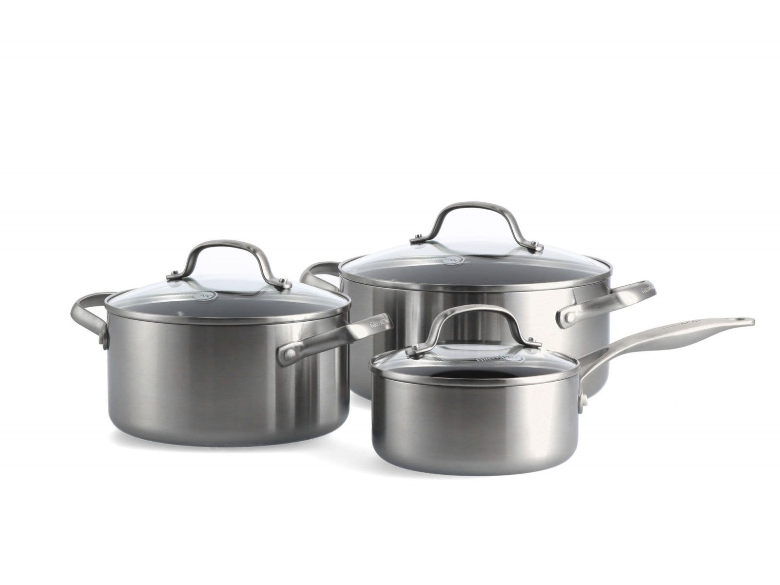 GreenPan Geneva Kookpannenset 3-delig RVS