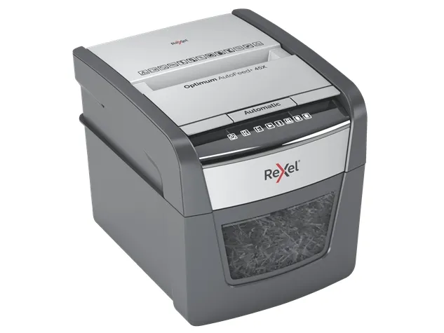 Makulator Rexel Optimum AutoFeed  45X krydsmakulering 4x28 mm (P-4)