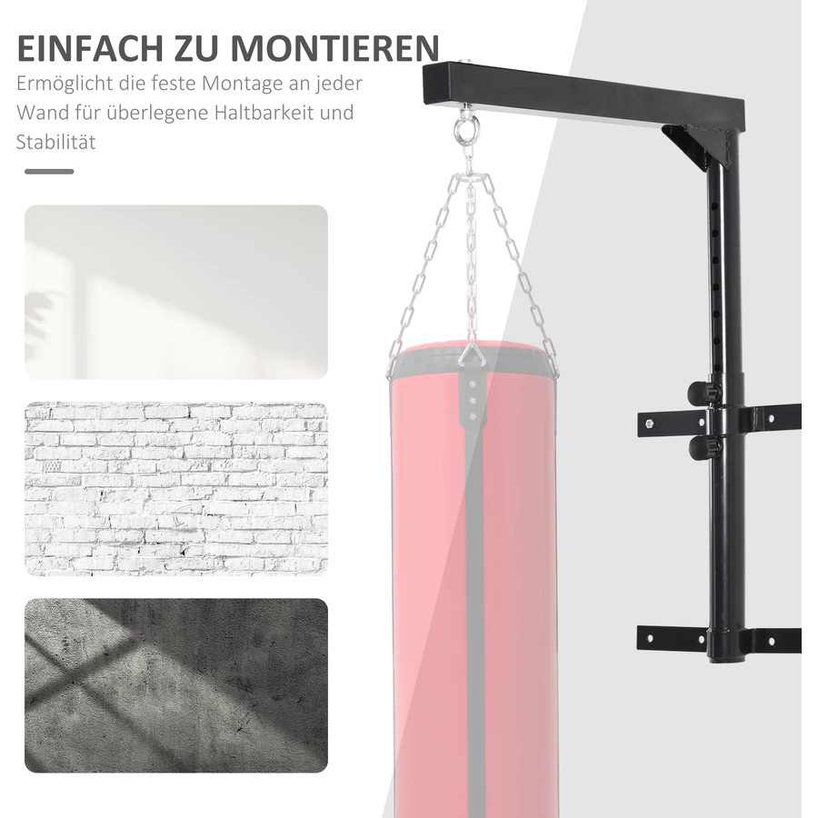 HOMCOM Boxsack Halterung bis 100 kg belastbar schwarz