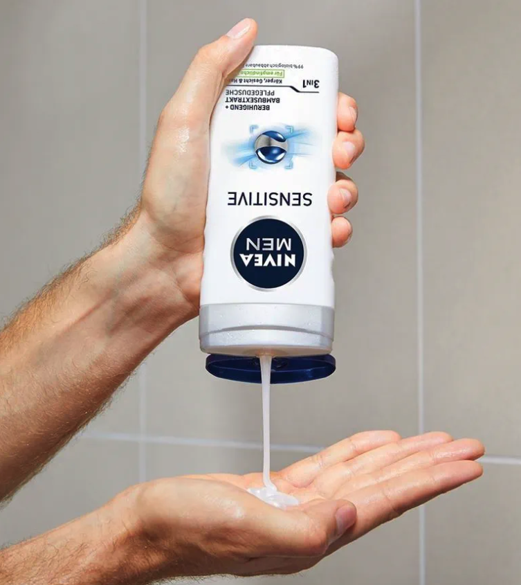 (250ml) 3in1 Sensitive Pflegedusche mit Bambusextrakt Körper / Gesicht / Haar (81079)